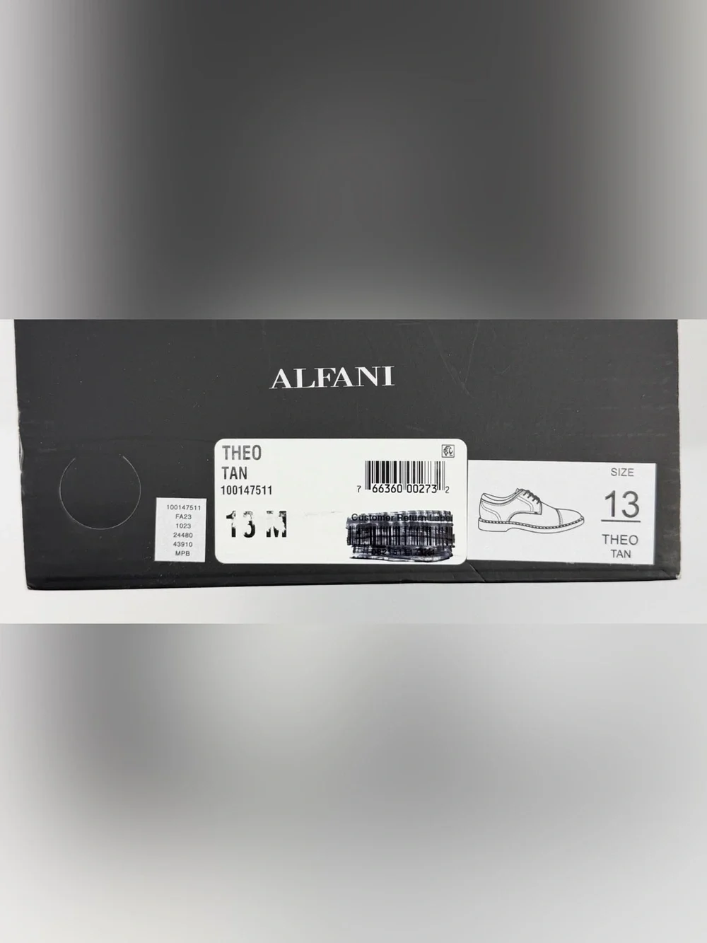 Alfani Theo Cap Toe Derby Mens Dress Shoes Tan Size 13 Memory Foam New In Box